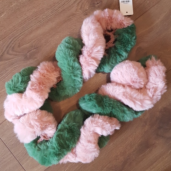 Pink and Green scarf - Picture 5 of 5